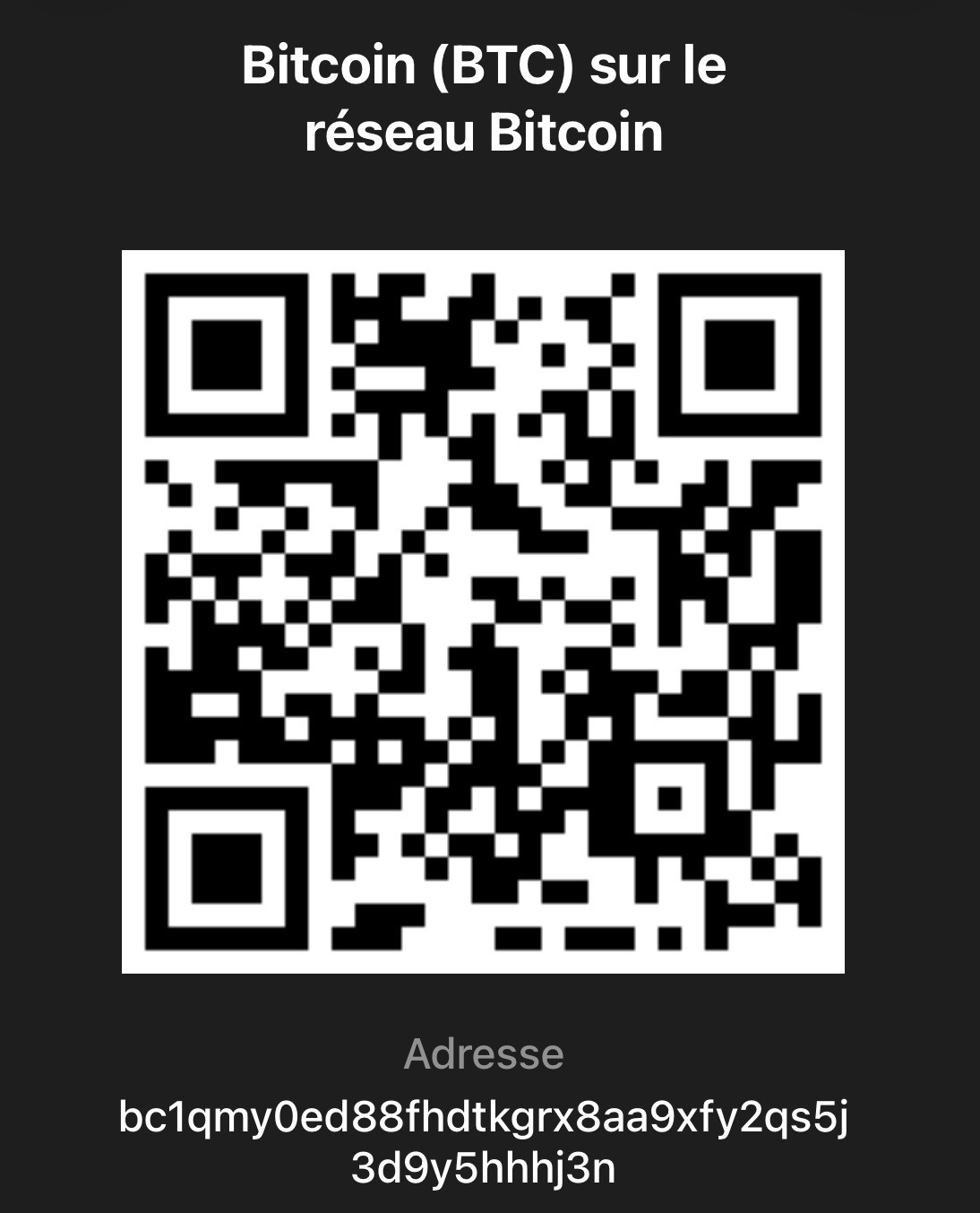 QR Code BTC Bitcoin